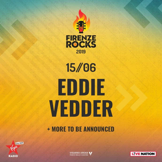 Eddie Vedder è l'attesissimo headliner della giornata del 15 giugno di Firenze Rocks 2019.